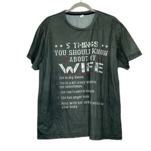 Unbranded personalized funny "wife" quote green t-shirt men's size 3XL